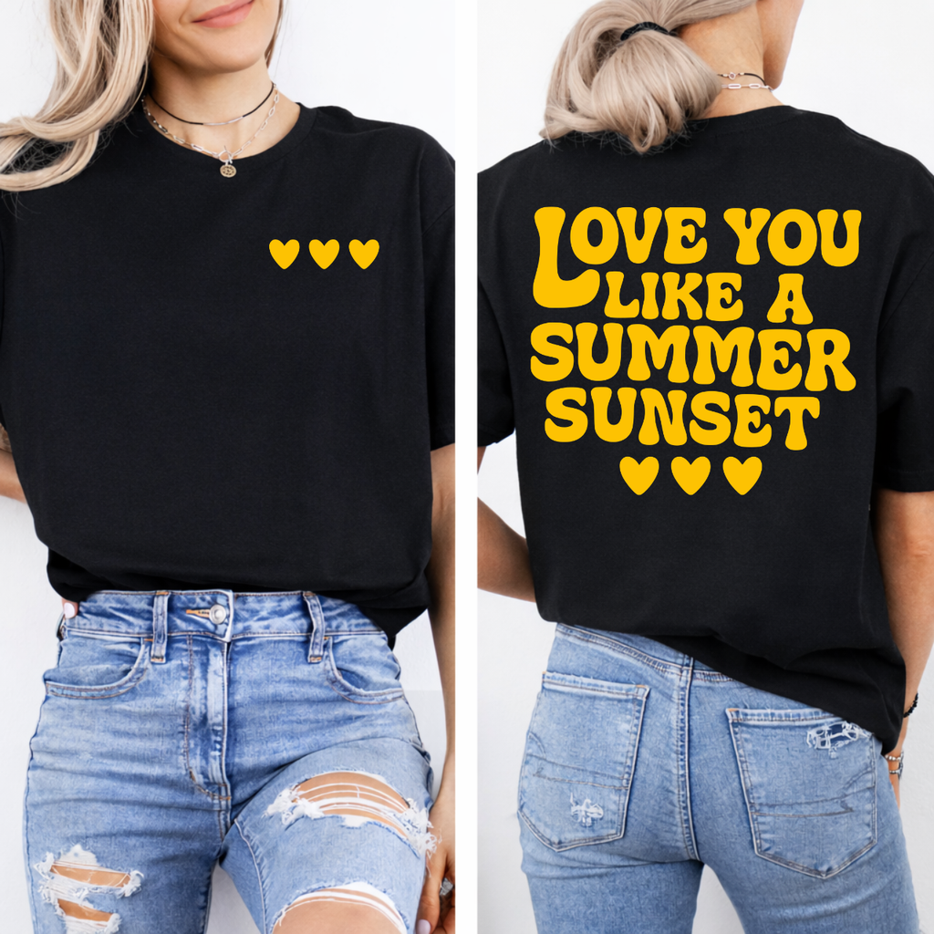 Love You Like A Summer Sunset Front/Back Tee