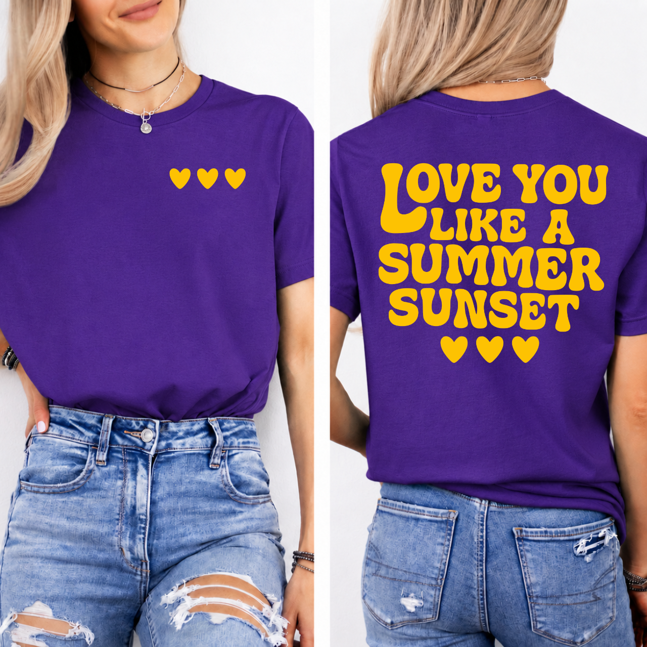 Love You Like A Summer Sunset Front/Back Tee