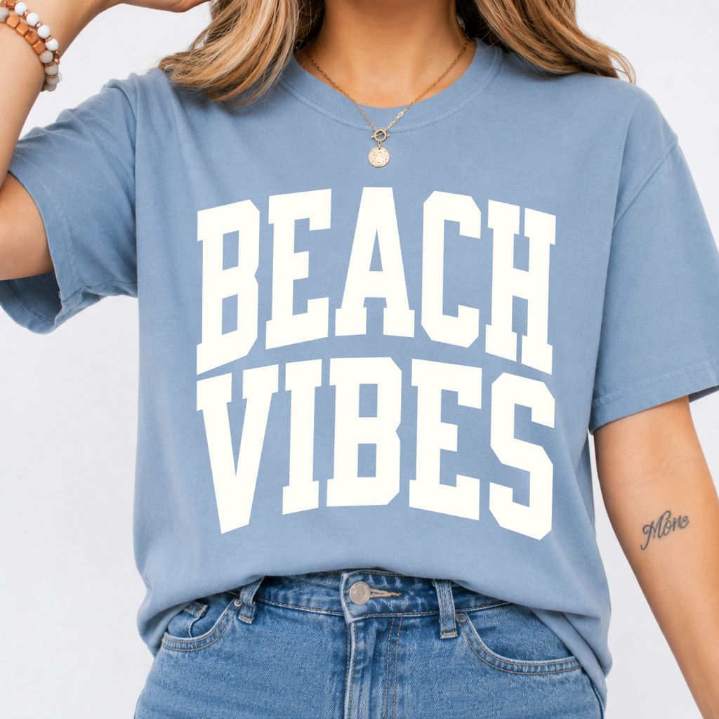 BEACH VIBES Varsity Tee