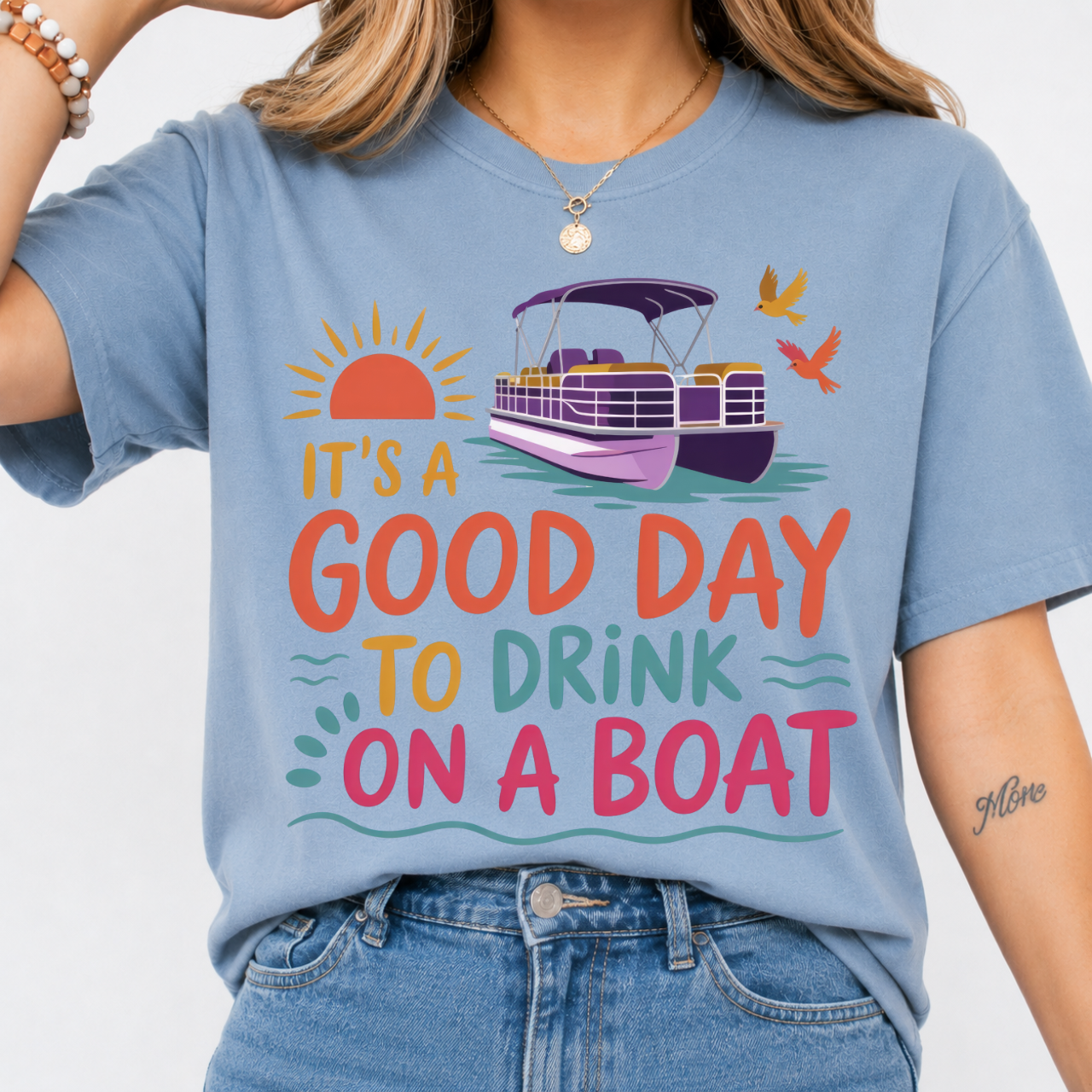 Good Day To Drink on a Boat Graphic Tee
