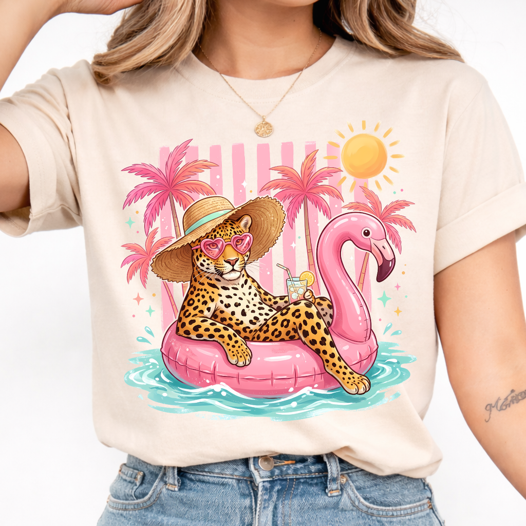 Leopard on a Floaty Tee