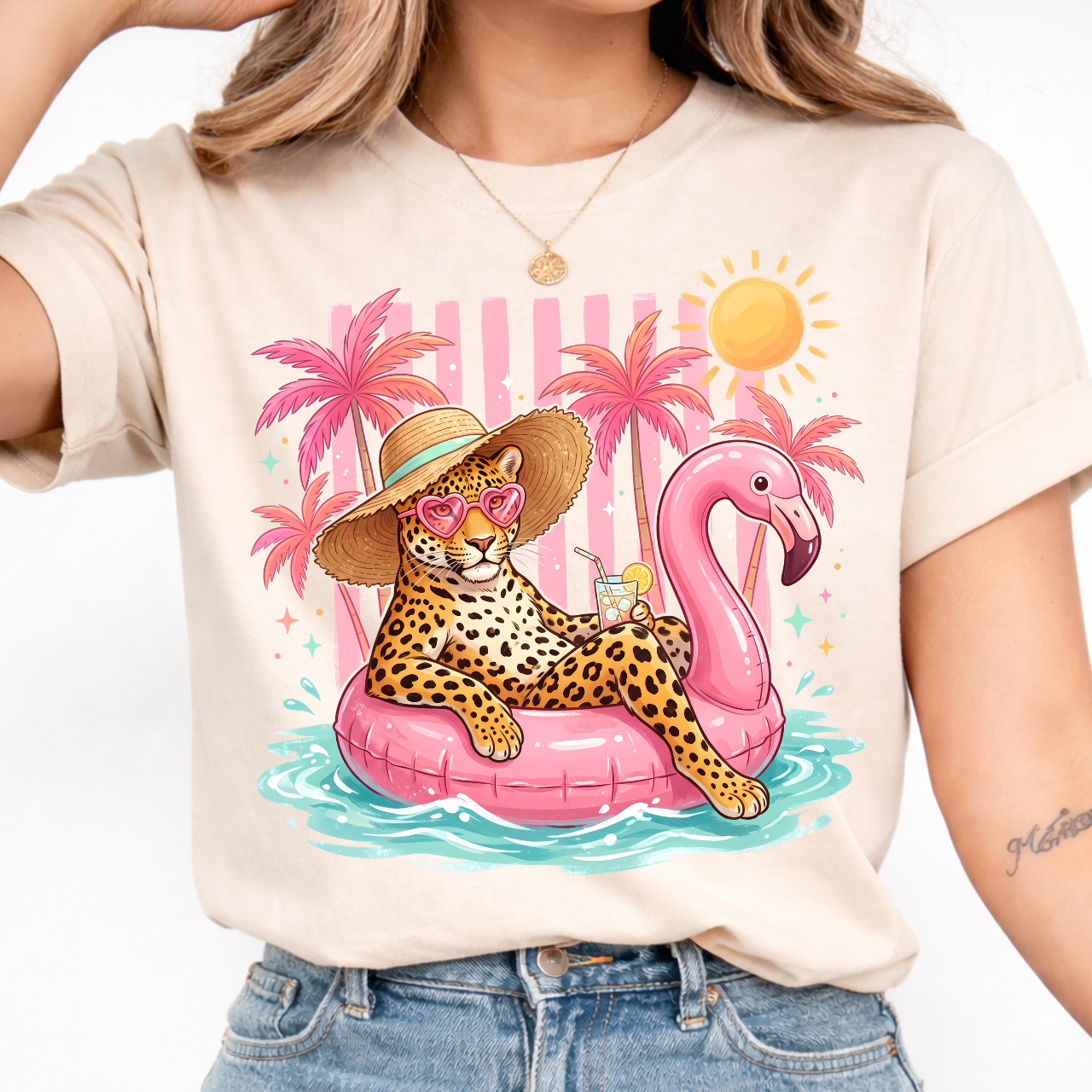 Leopard on a Floaty Tee