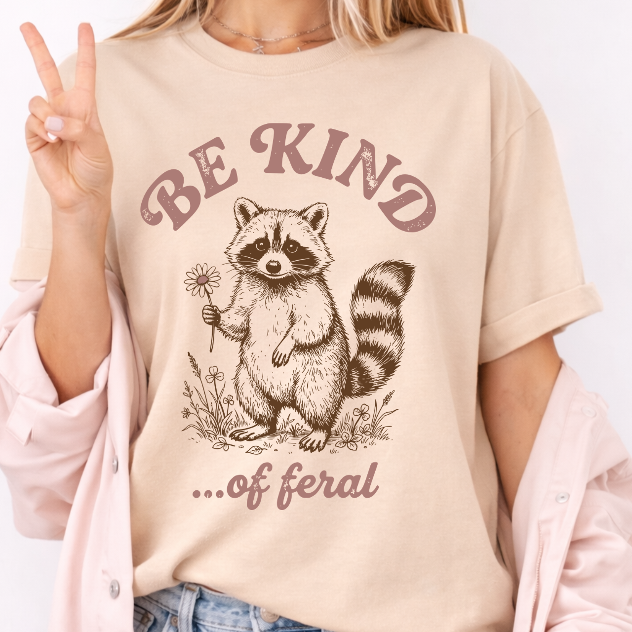 Be Kind Of Feral Tee (Raccoon)