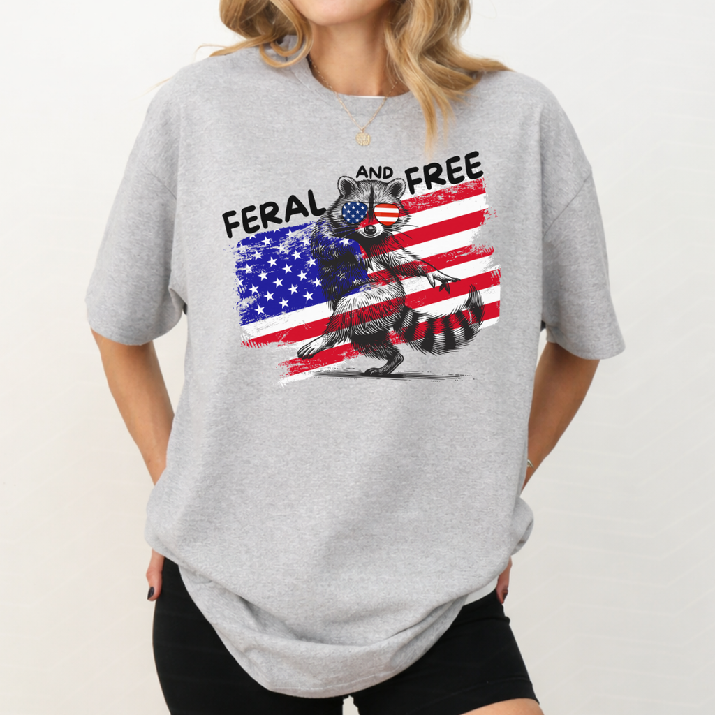 Feral and Free Racoon Tee