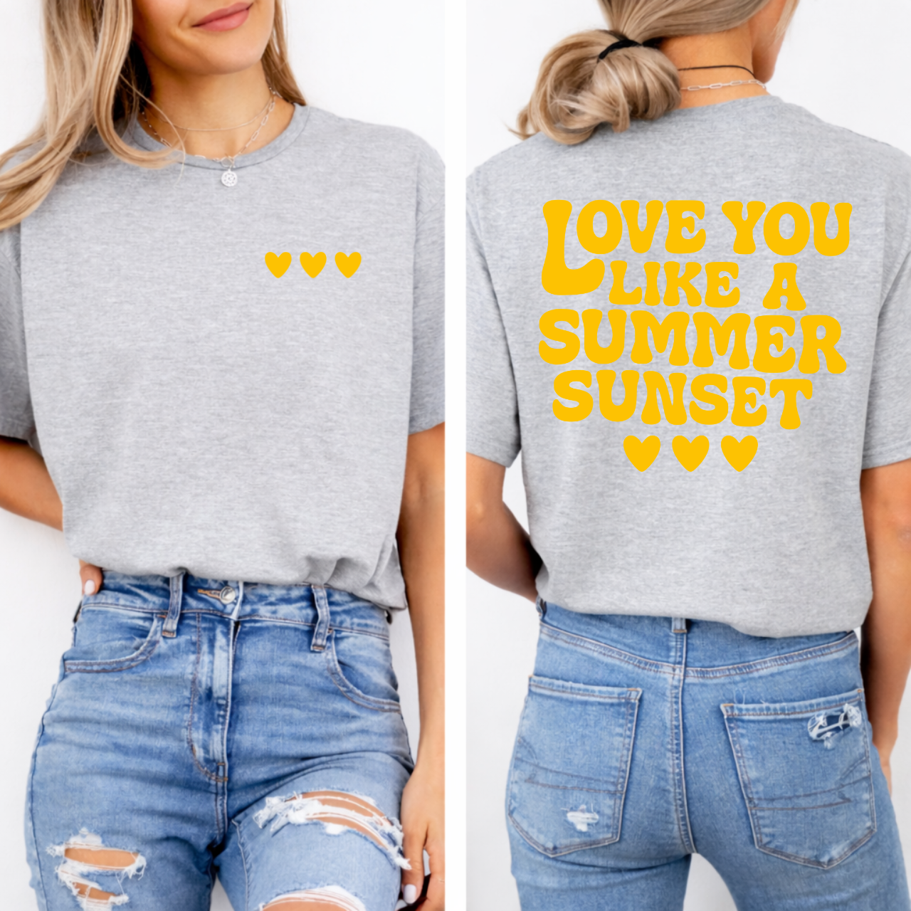 Love You Like A Summer Sunset Front/Back Tee