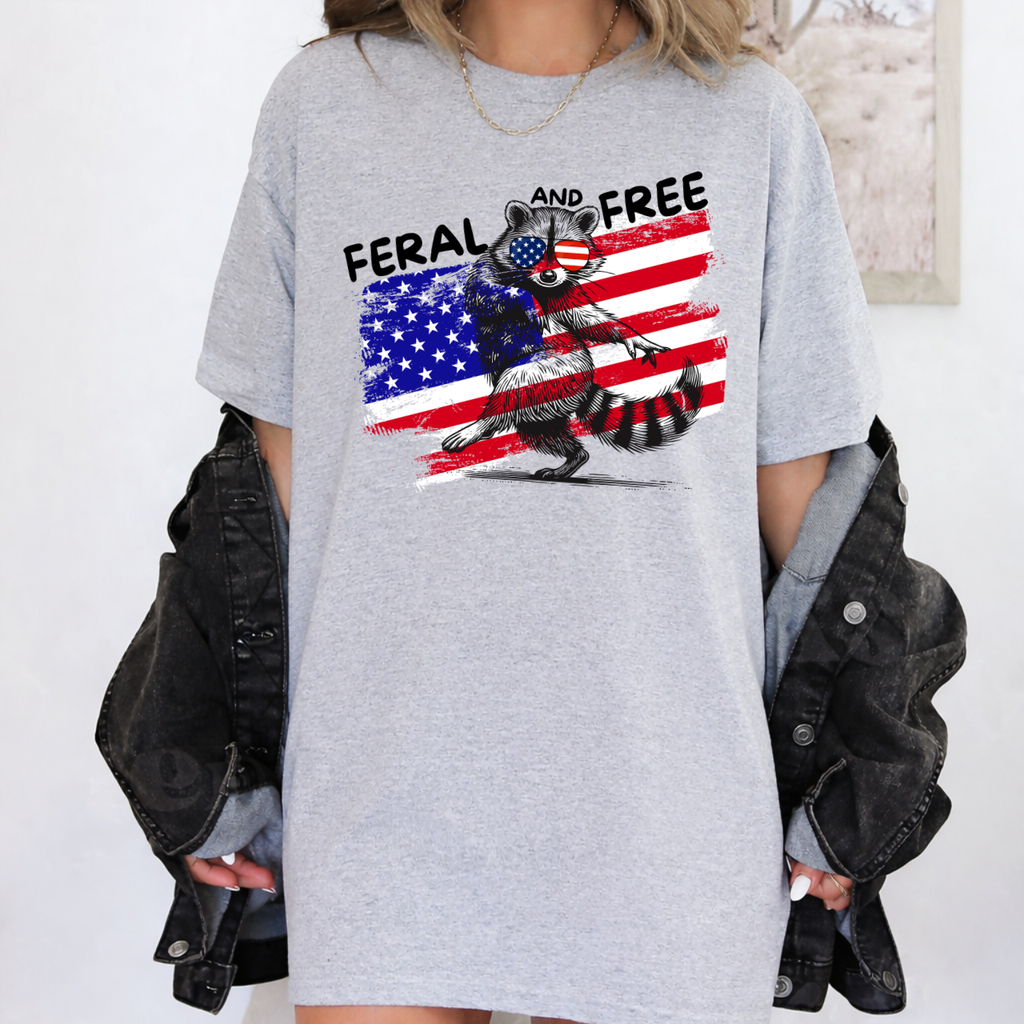 Feral and Free Racoon Tee