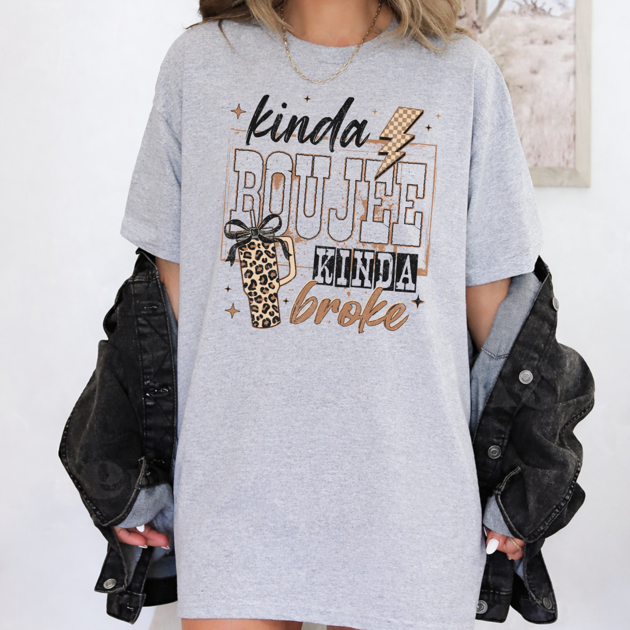 Kinda Boujee Kinda Broke Tee