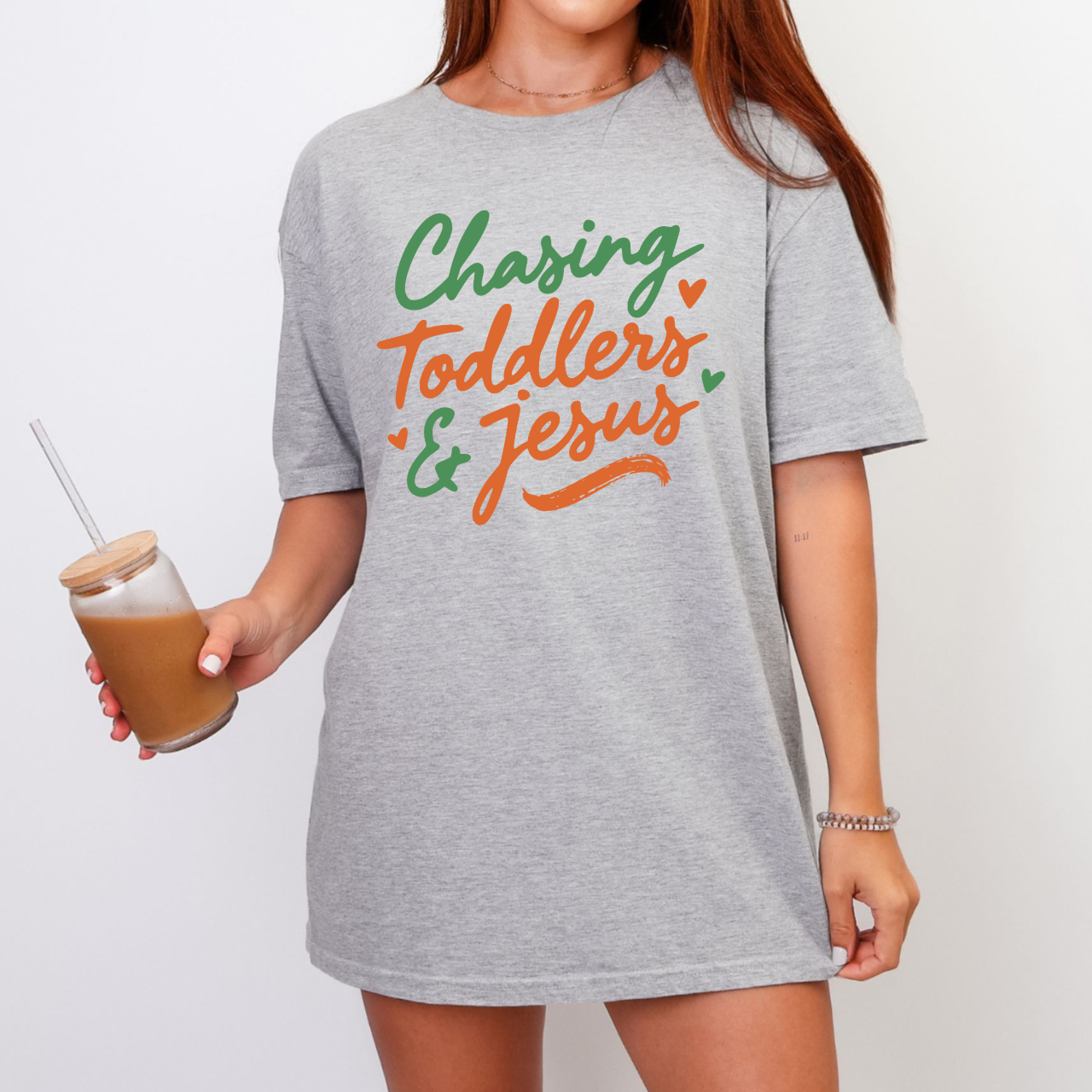 Chasing Toddlers and Jesus Tee