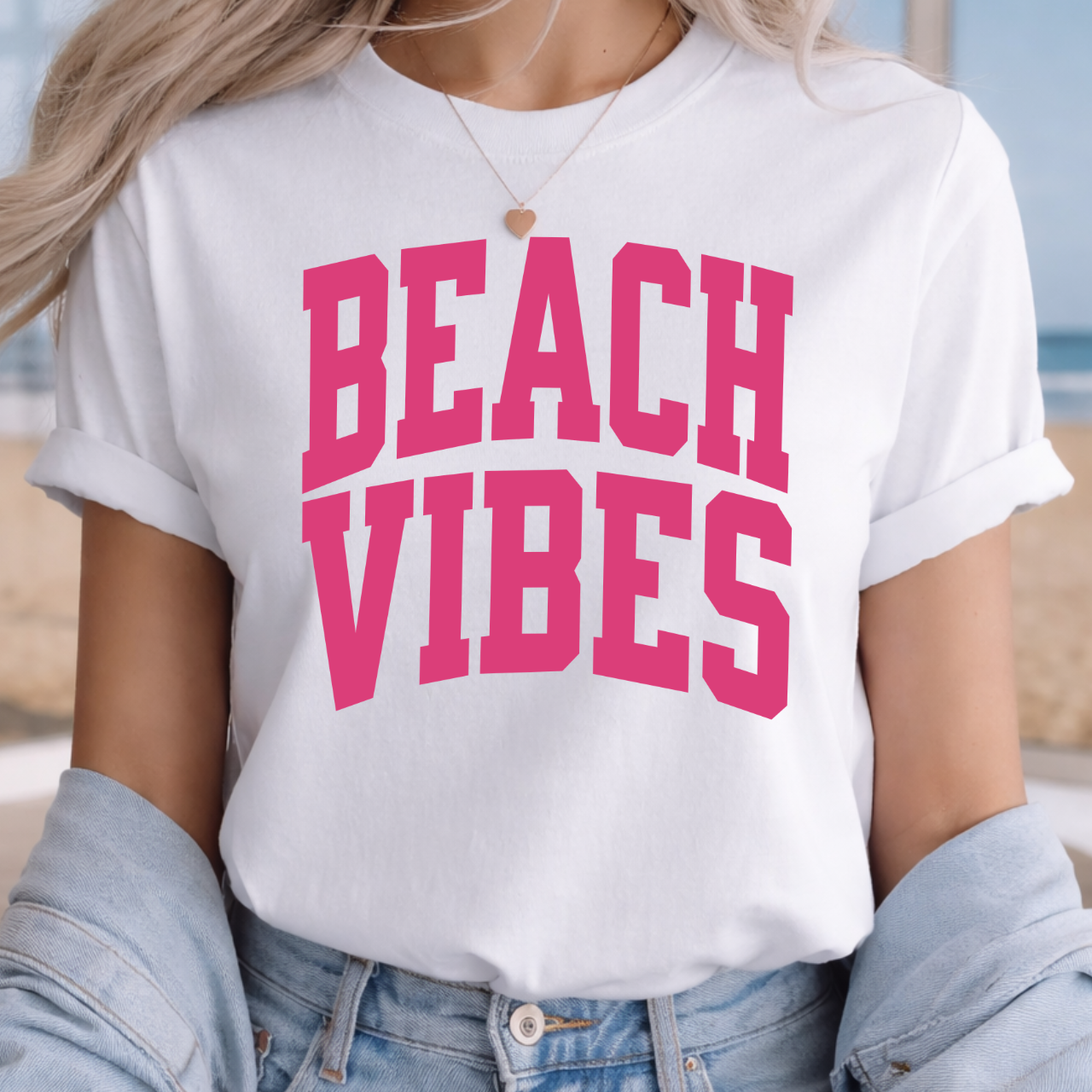BEACH VIBES Varsity Tee