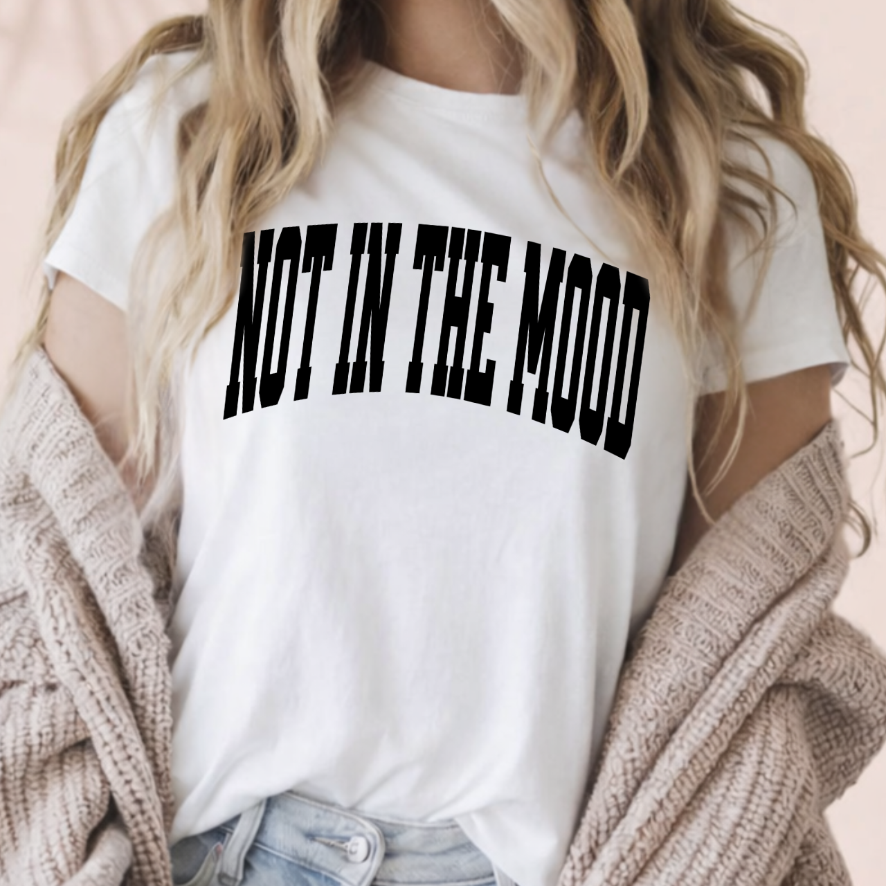 NOT IN THE MOOD Varsity Tee
