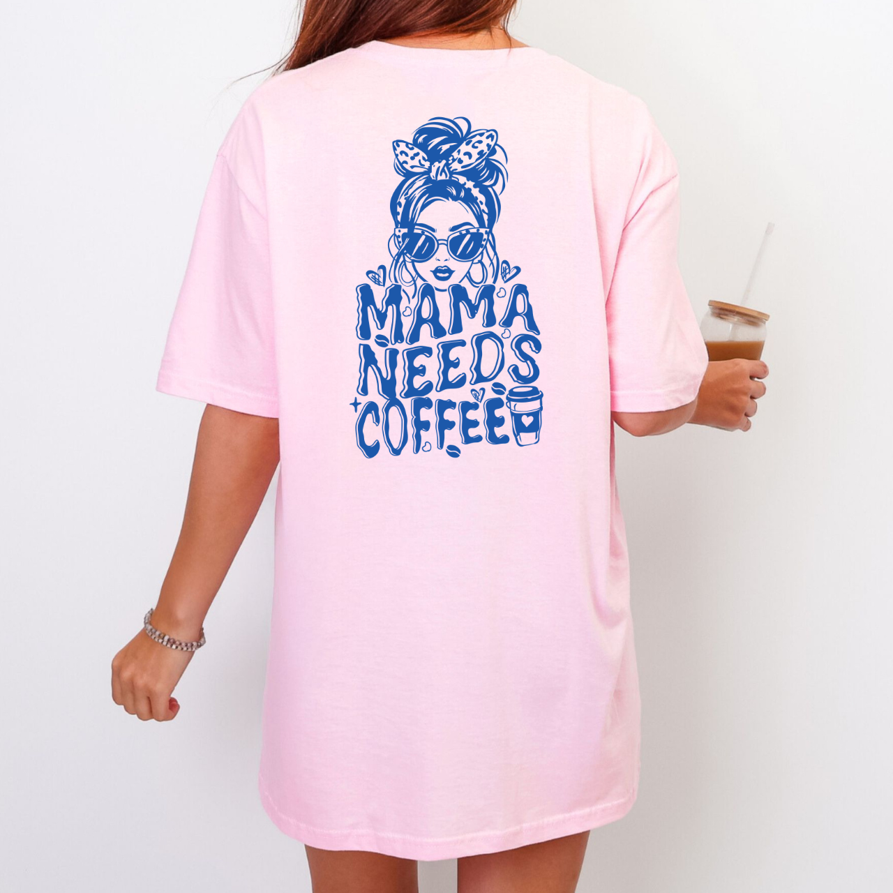Mama Needs a Coffee Front and Back Tee