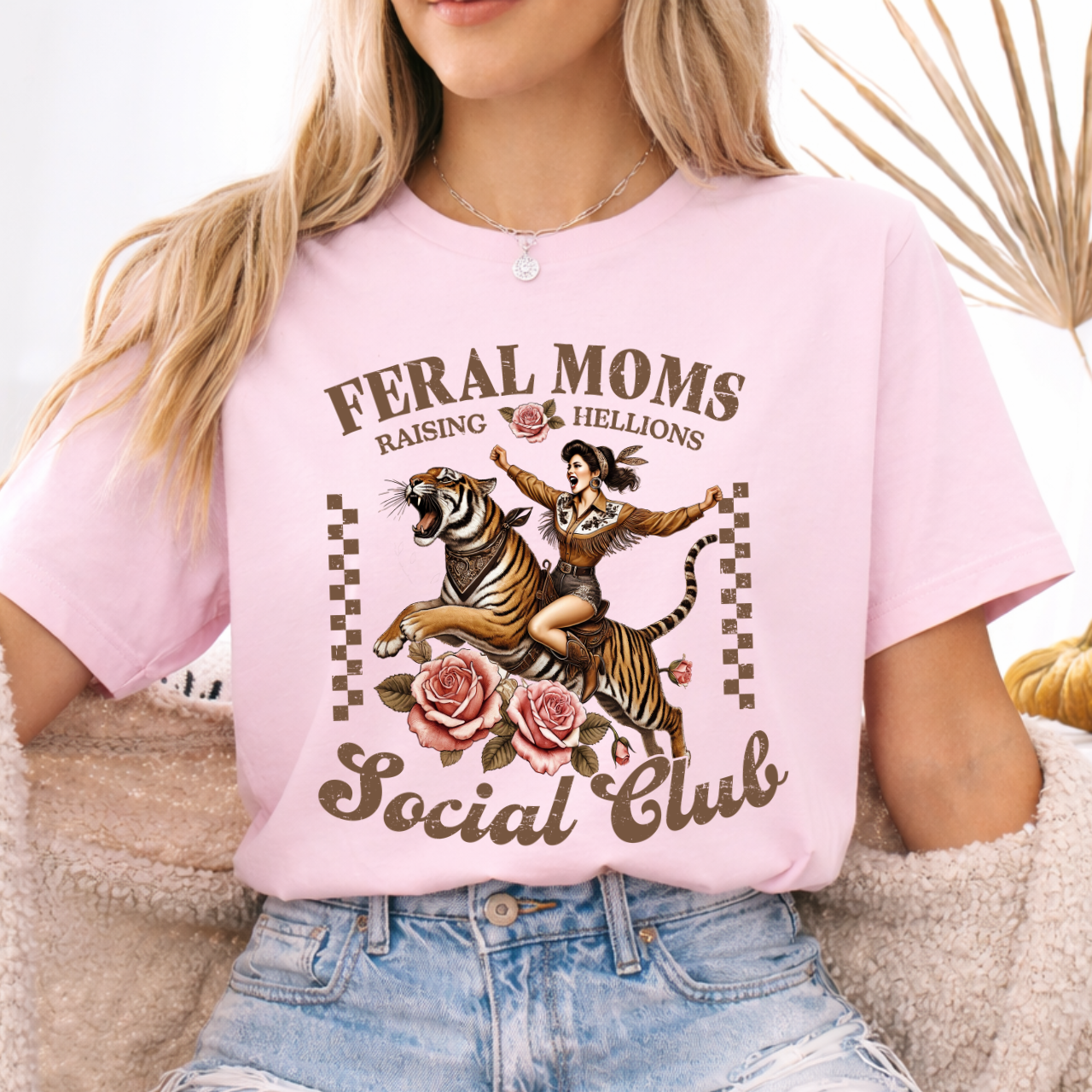 Feral Moms Raising Hellions Social Club Tee