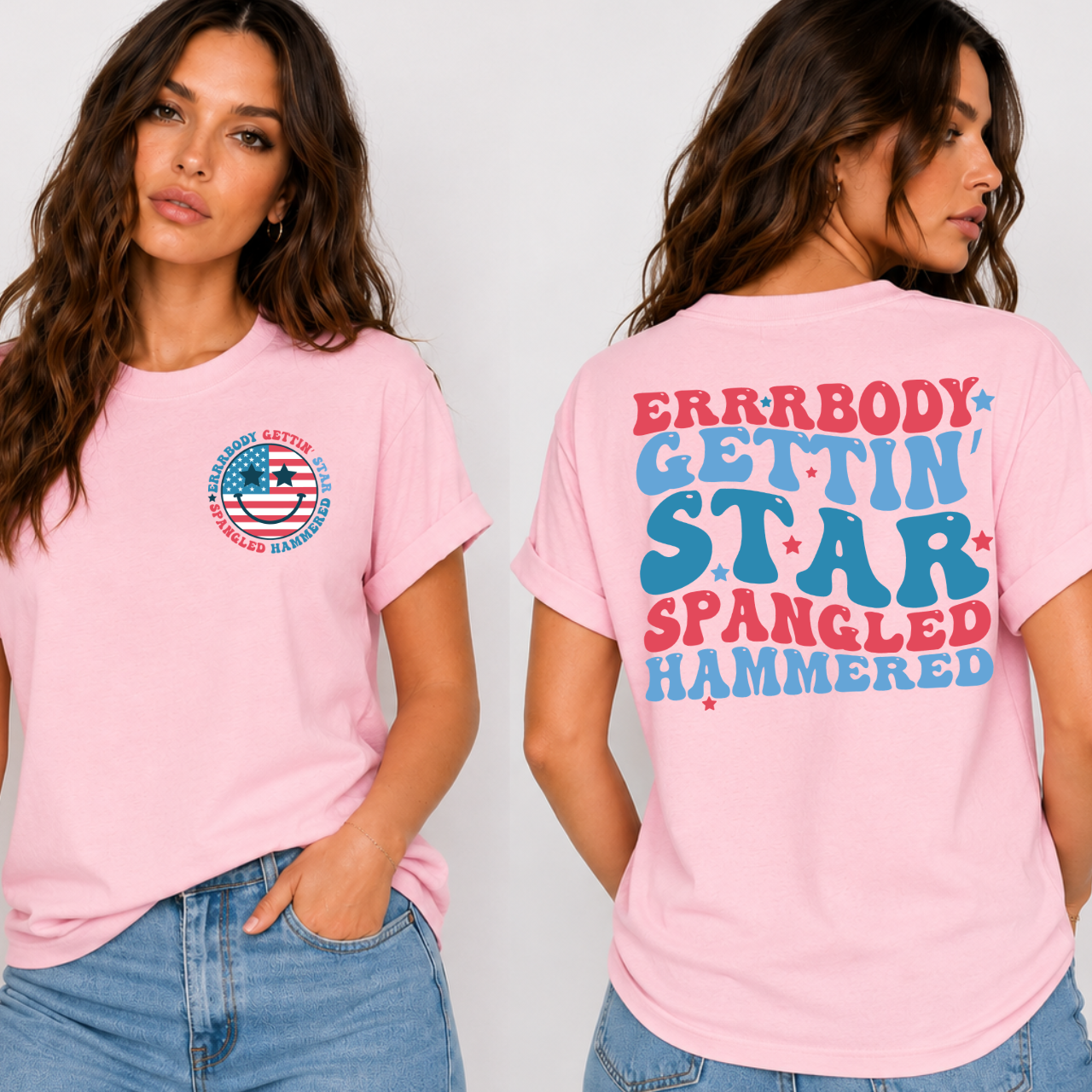 Errrbody Gettin Star Spangled Hammered Tee