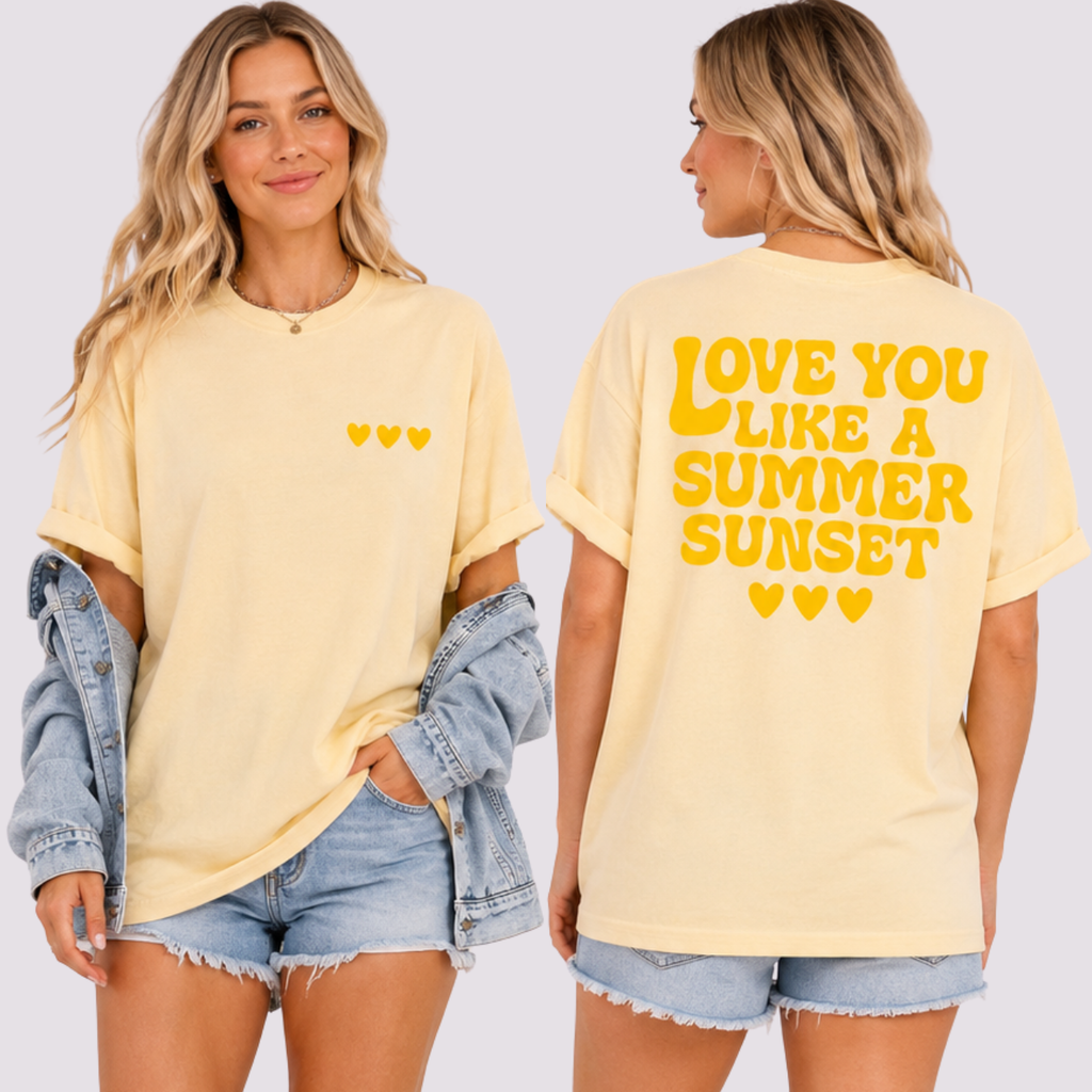 Love You Like A Summer Sunset Front/Back Tee