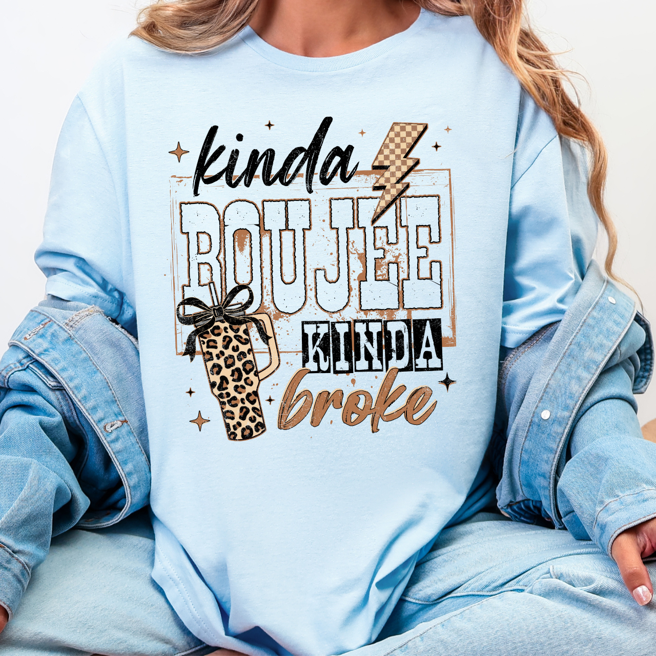 Kinda Boujee Kinda Broke Tee