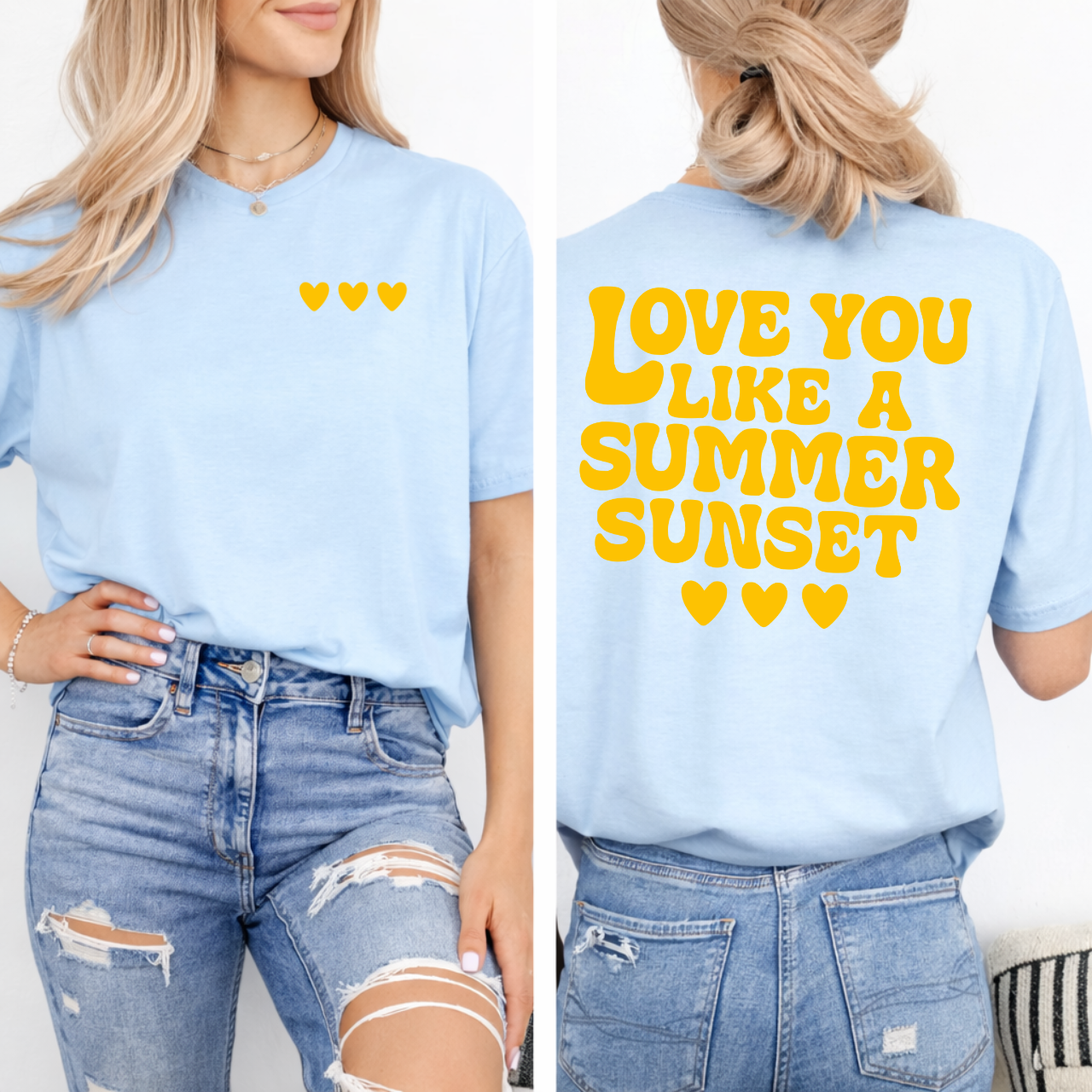Love You Like A Summer Sunset Front/Back Tee