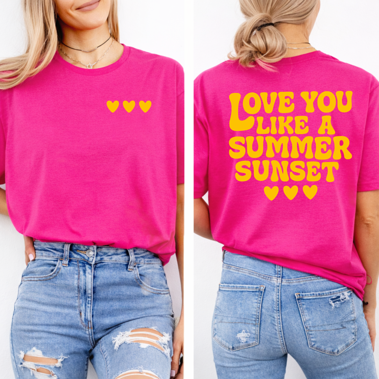 Love You Like A Summer Sunset Front/Back Tee