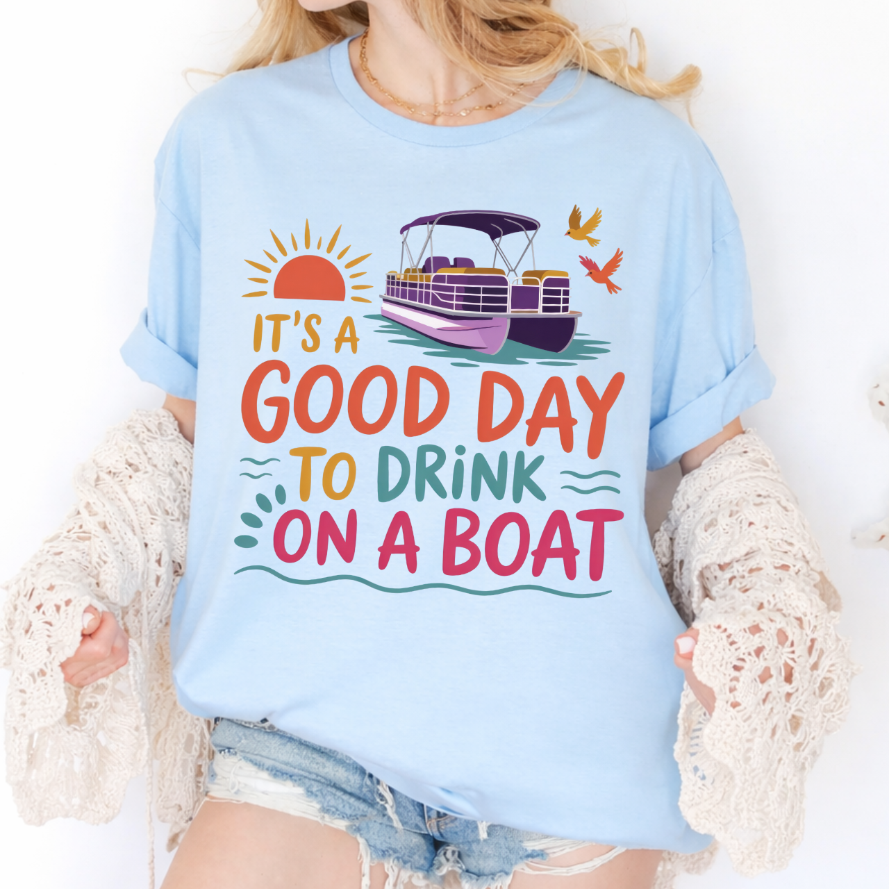 Good Day To Drink on a Boat Graphic Tee