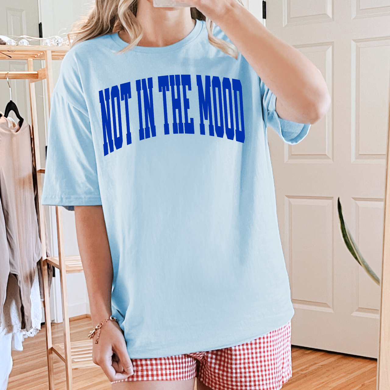 NOT IN THE MOOD Varsity Tee