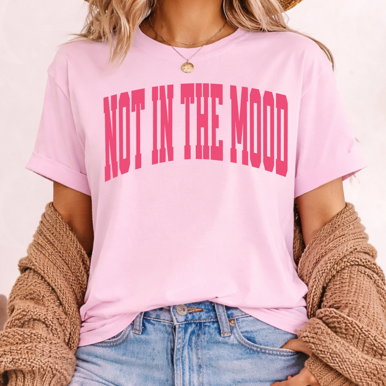 NOT IN THE MOOD Varsity Tee