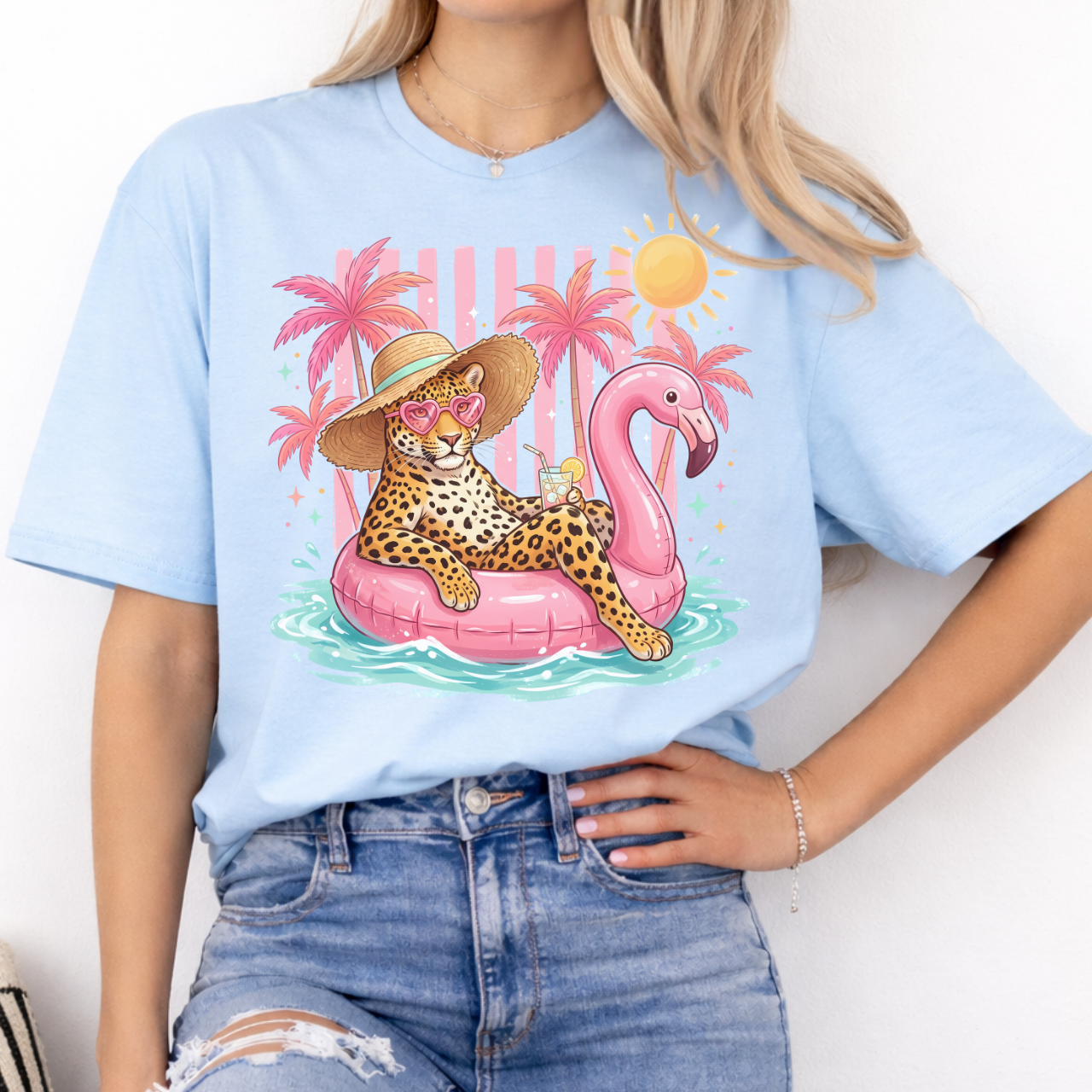 Leopard on a Floaty Tee