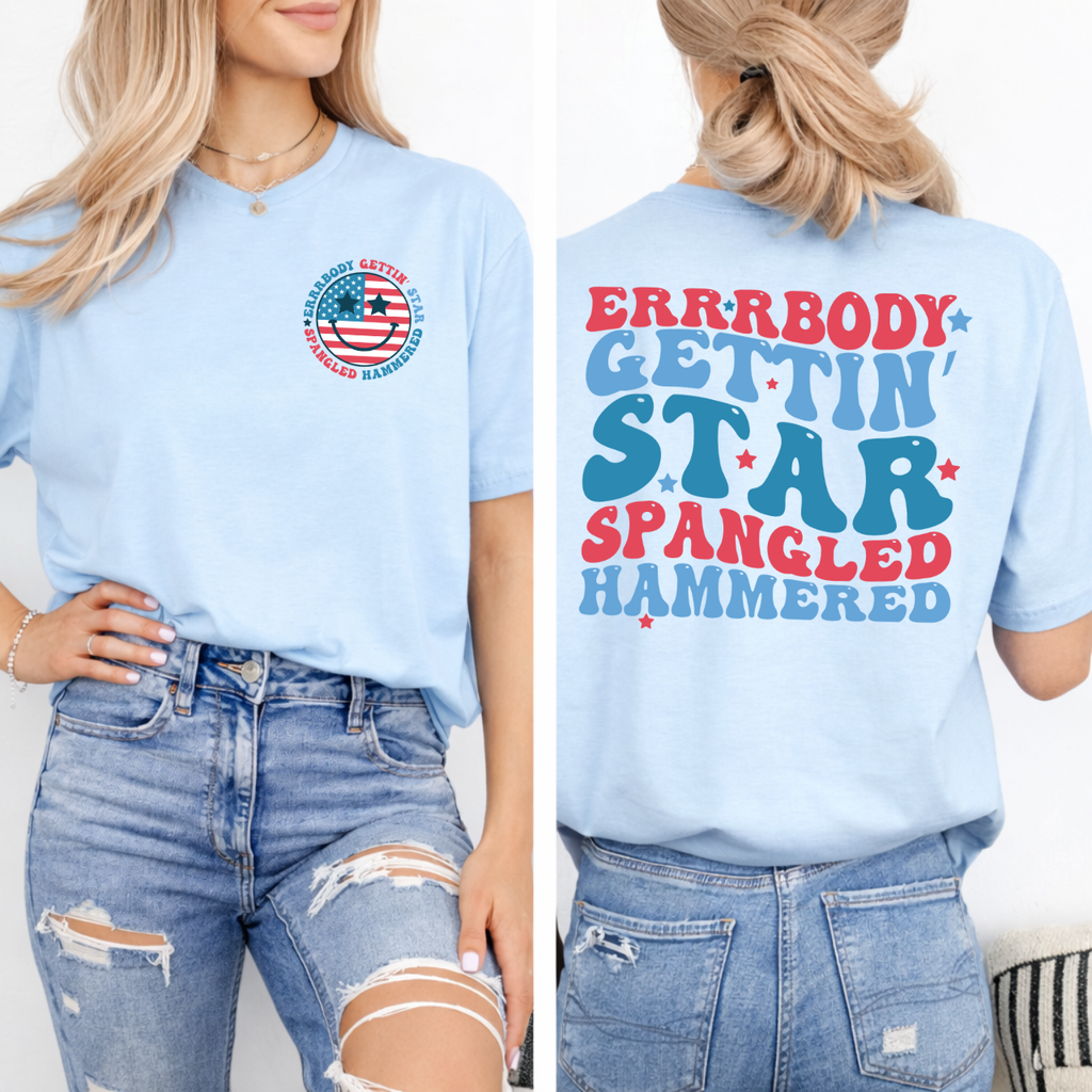 Errrbody Gettin Star Spangled Hammered Tee