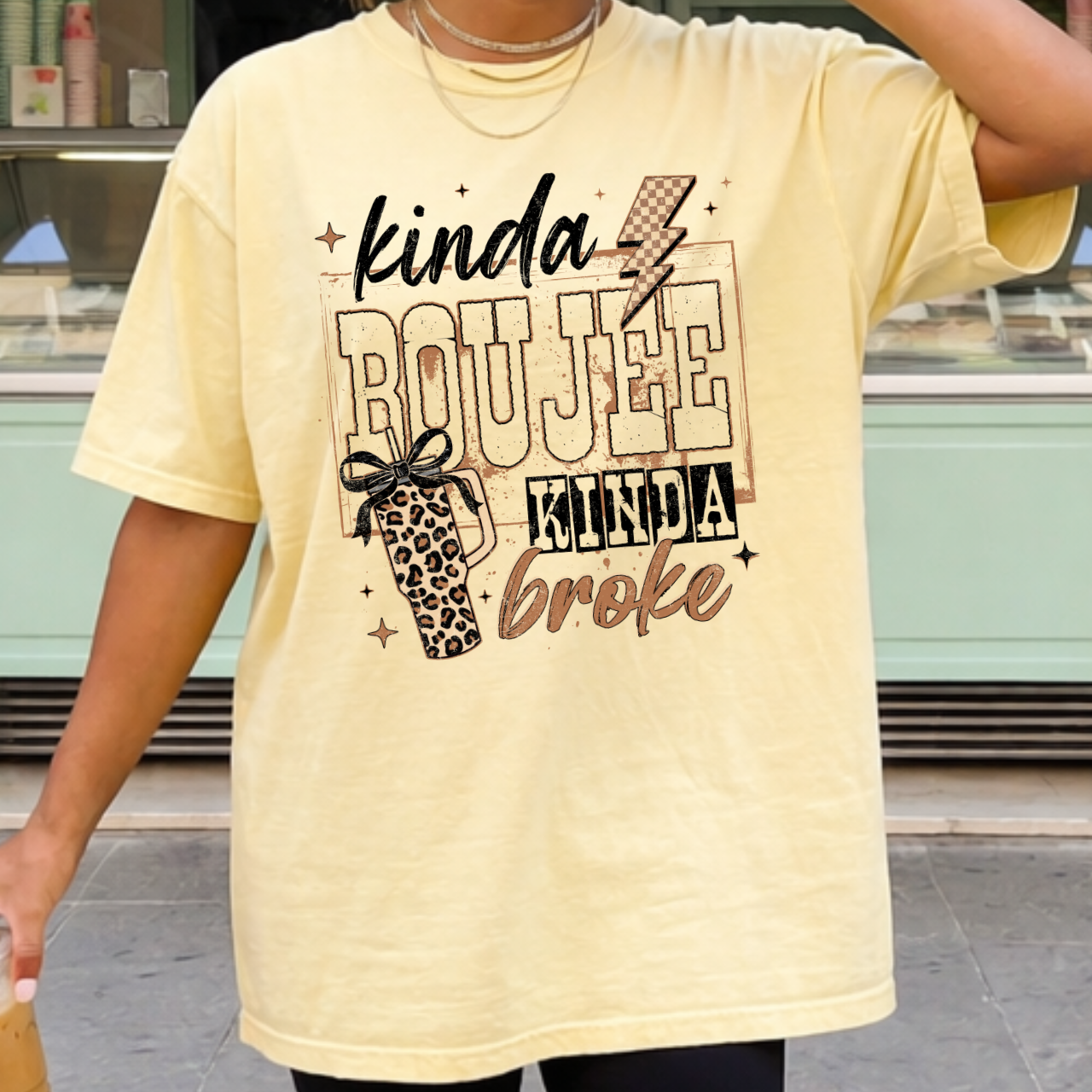 Kinda Boujee Kinda Broke Tee