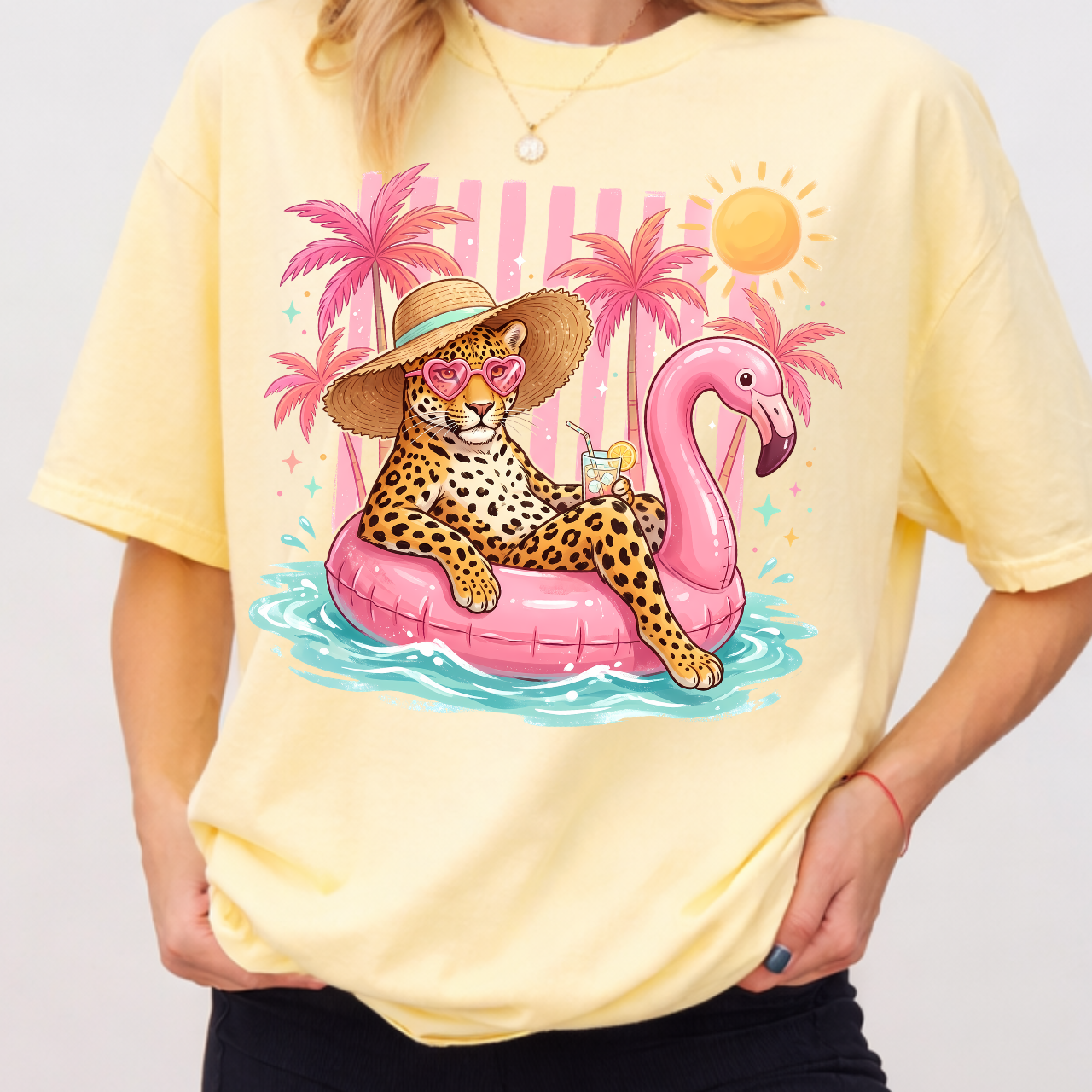 Leopard on a Floaty Tee