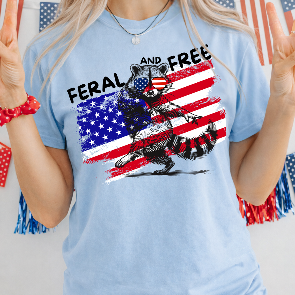 Feral and Free Racoon Tee