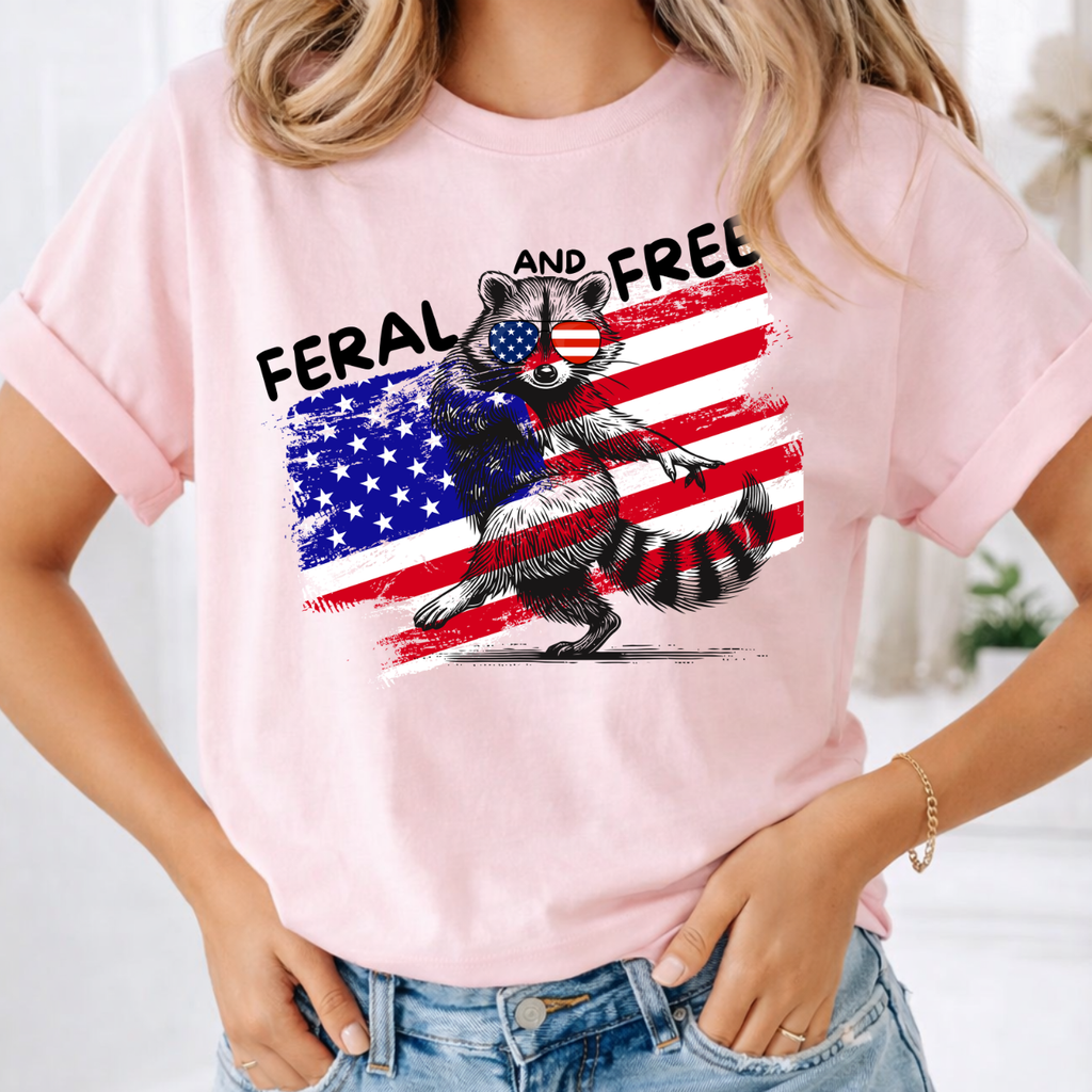 Feral and Free Racoon Tee