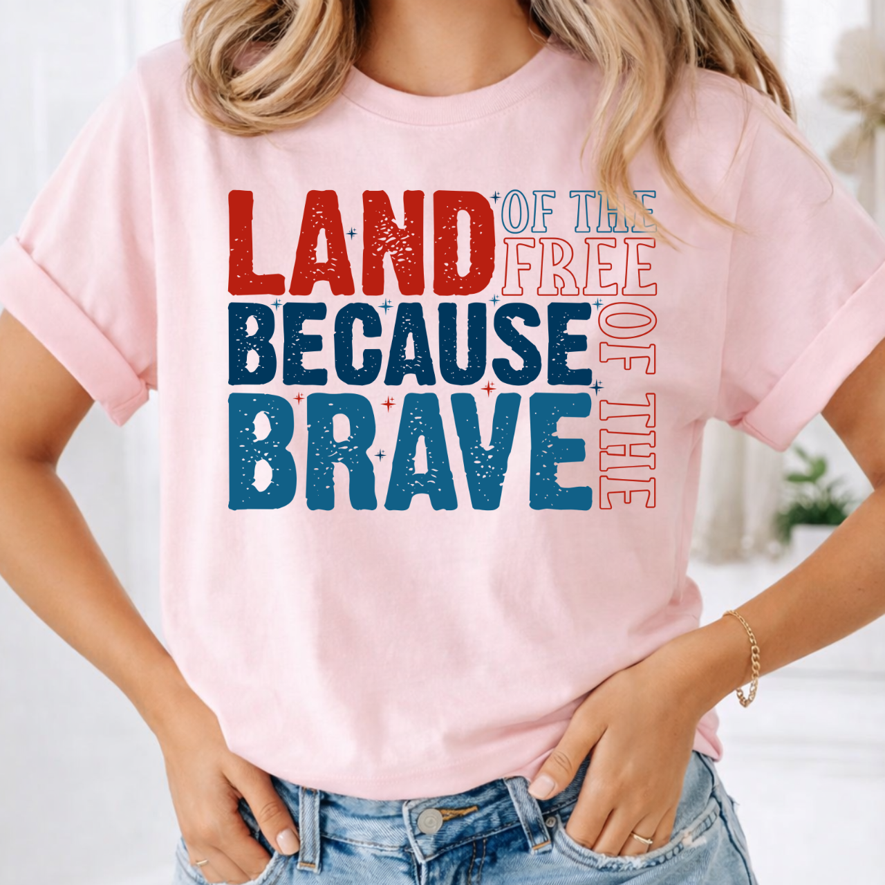 Land of the Free Because of the Brave Tee