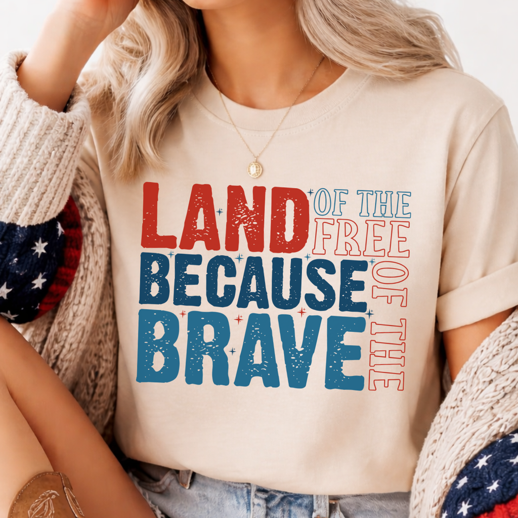 Land of the Free Because of the Brave Tee