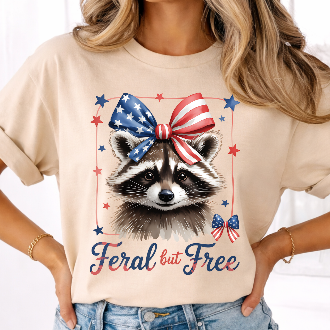 Raccoon Feral and Free Tee
