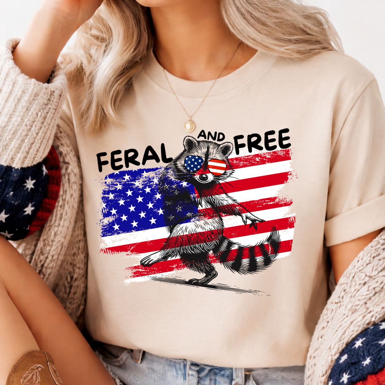 Feral and Free Racoon Tee