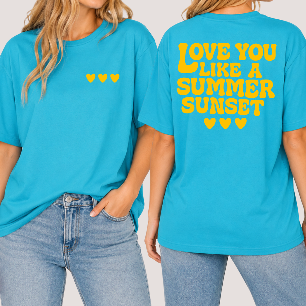 Love You Like A Summer Sunset Front/Back Tee