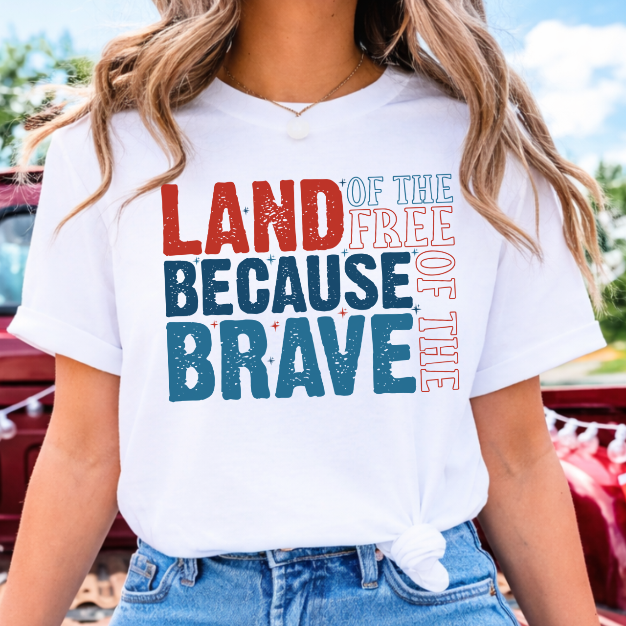 Land of the Free Because of the Brave Tee