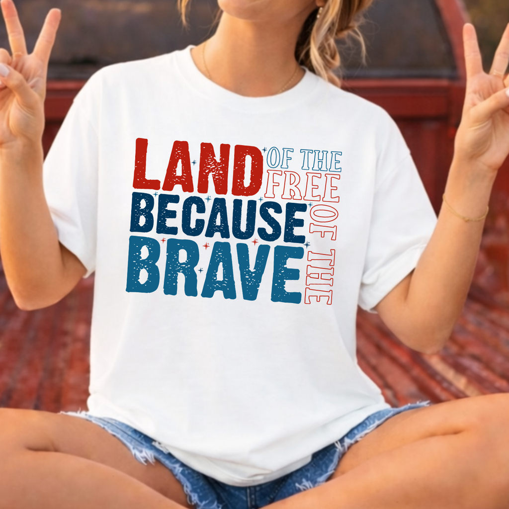 Land of the Free Because of the Brave Tee
